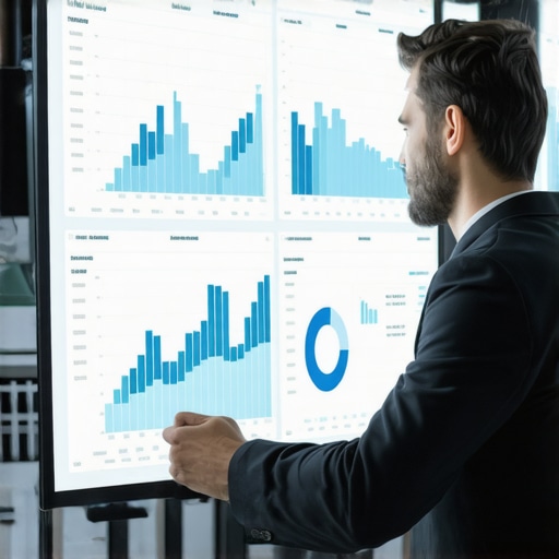 AI interface analyzing local business data with graphs and charts